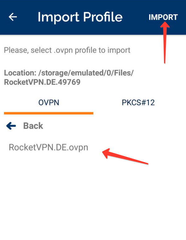 Шаг 5 Настройка OpenVPN RocketVPN Network